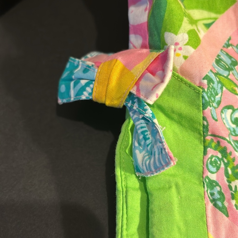Lilly Pulitzer Vintage Pink Tile Patchwork Dress size 8 great shape colorful - Picture 3 of 10
